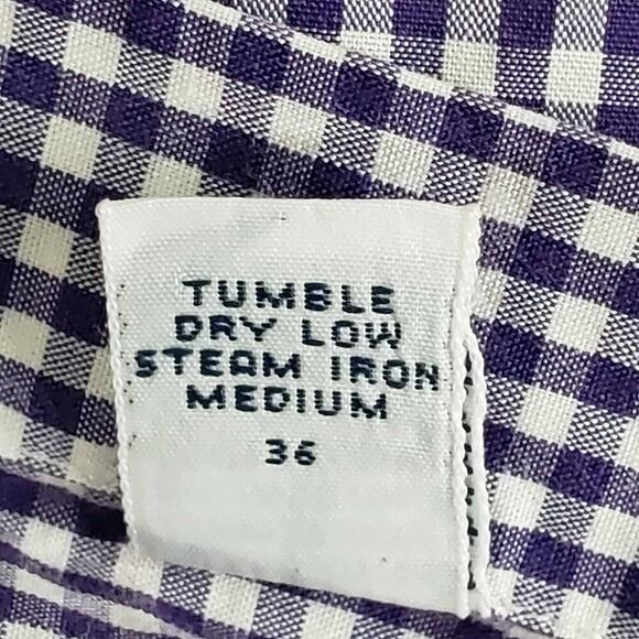 Polo Ralph Lauren Shirt Oxford Button Down Purple Plaid SS Size Large L Blake - Picture 9 of 10